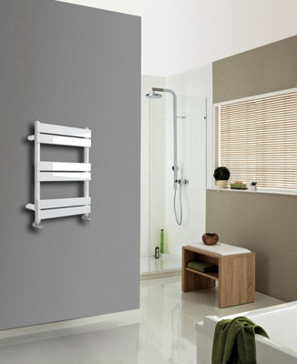 KEENWARE KTW-001 HOXTON WHITE DESIGNER FLAT PANEL TOWEL WARMER RADIATOR: 650X400MM