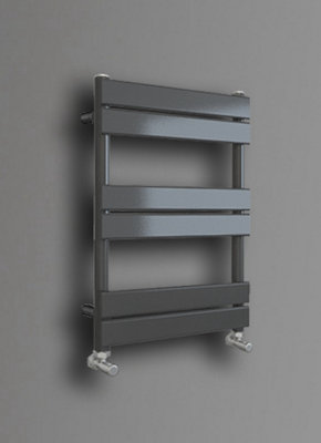 Keenware KTW-002 Hoxton Anthracite Grey Designer Flat Panel Towel Warmer Radiator: 650x400mm