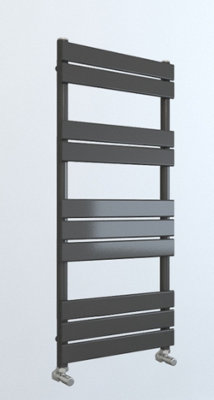 Keenware KTW-008 Hoxton Anthracite Grey Designer Flat Panel Towel Warmer Radiator: 1000x450mm