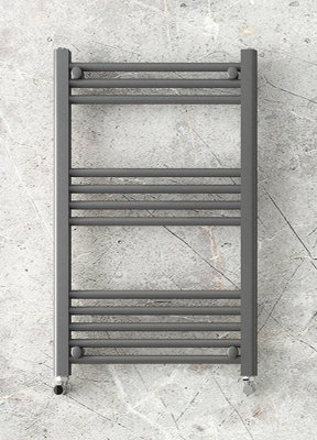 Keenware KTW-241 Pinner Grey Towel Ladder Rail Towel Warmer Radiator: 800x500mm