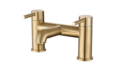 Keenware Richmond Midas Contemporary Bath Mixer Tap: Brushed Brass
