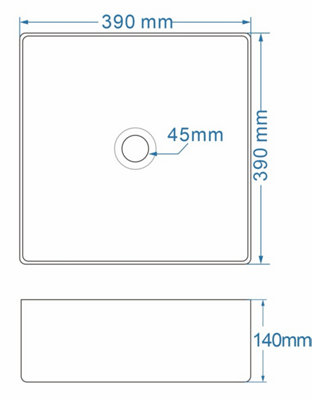 Keenware Square Vanity Countertop Basin