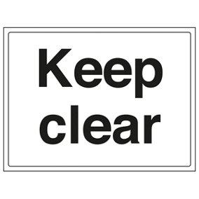 Keep Clear Car Parking Space Sign - 1mm Rigid Plastic - 300x200mm (x3)