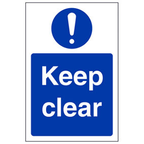 Keep Clear - Fire Door Mandatory Sign Glow in the Dark 150x200mm (x3)