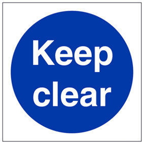 Keep Clear Fire Door Mandatory Sign - Glow in the Dark 200x200mm (x3)