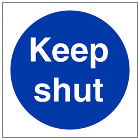 Keep Shut Fire Door Safety Sign - Glow in the Dark - 200x200mm (x3)
