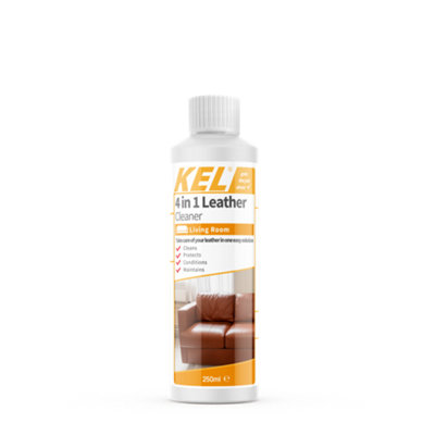 KEL - 4 in 1 Leather Cleaner, Premium Cleans and Conditioner to Restore & Nourish Leather Furniture & Accessories - 250ml