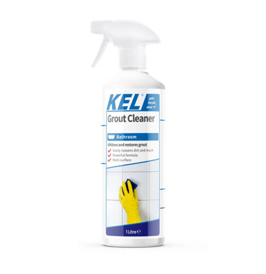 KEL - Grout Cleaner, Ready-To-Use Grout Cleaner Spray, Removes Stubborn Dirt, Marks & Stains On Tiled Walls & Floors - 1 Litre