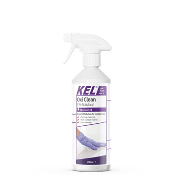 KEL - Oxi Clean, Hydrogen Peroxide 3%, 10 Vols, Organic, Laundry Stain Remover - 500ml