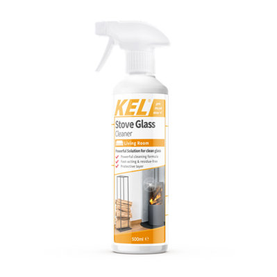 KEL - Stove Glass Cleaner Spray, Dissolves Soot, Grease & Tar, Maintains Oven Doors, Glass Fireplaces & Hearths, - 500ml