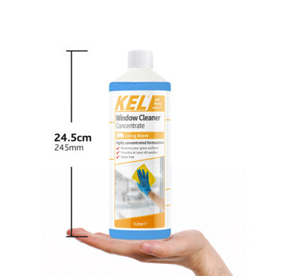KEL - Window Cleaner, Super Concentrated Formula - 1 Litre