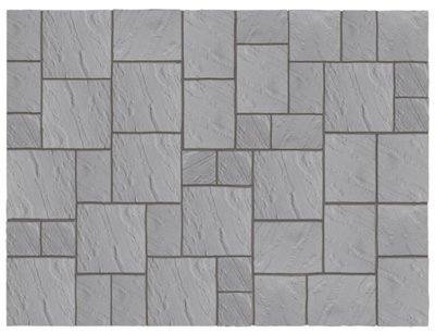 Kelkay Abbey Paving Random Patio Kit 10.22 m² Graphite
