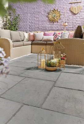 Kelkay Abbey Paving Random Patio Kit 10.22 m² Graphite - 3