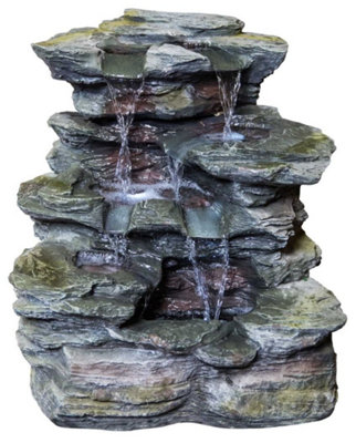 Kelkay Como Springs with Lights Mains Plugin Powered Water Feature with Protective Cover