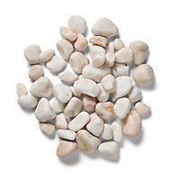 Kelkay Coral White Pebbles Premium Aggregates Cobbles Bulk Bag