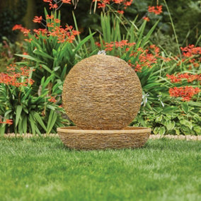 Kelkay Cotswold Sun Mains Plugin Powered Water Feature with Protective Cover