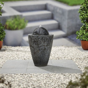 Kelkay Dappled Column Mains Plugin Powered Water Feature with Protective Cover