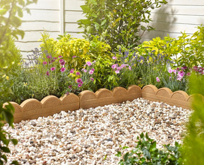 Kelkay Gold Wave Top Garden Edging - 600mm - York Gold - Pack of 56