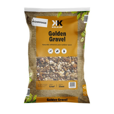 Kelkay Golden Gravel Premium Aggregates Chippings 20Kg Large Pack