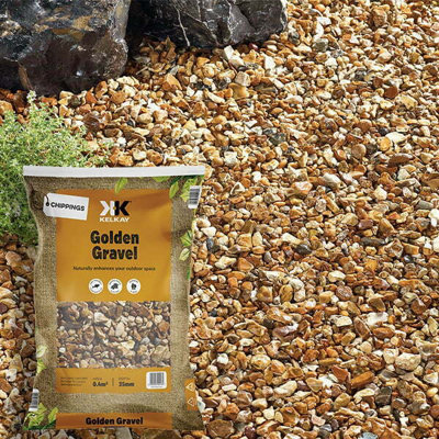 Kelkay Golden Gravel Premium Aggregates Chippings 20Kg Large Pack