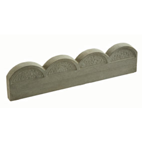 Kelkay Grey Wave Top Garden Edging - 600mm - Antique Grey -  Pack of 56