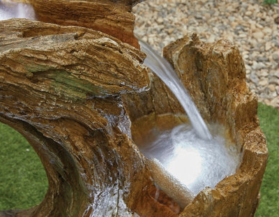 Kelkay Knotted Willow Falls with Lights Mains Plugin Powered Water Feature
