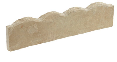 Kelkay Natural Random Garden Scalloped Edging - Eastern Sand - 300 x 560mm - Pack of 81