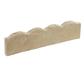 Kelkay Natural Random Garden Scalloped Edging - Eastern Sand - 300 x 560mm - Pack of 81