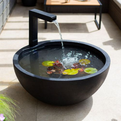 Kelkay Patio Pond Small Modern Water Feature with Cover