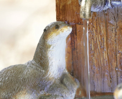 Kelkay Playful Otters with Lights Mains Plugin Powered Water Feature