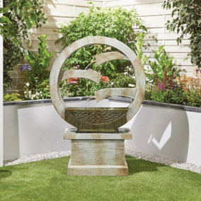 Kelkay Tranquil Spills Solar Water Feature with Protective Cover