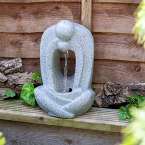 Kelkay Zen Pour with Lights Mains Plugin Powered Water Feature with Protective Cover