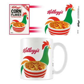 Kelloggs Corn Flakes Box Mug White/Red/Green (12cm x 10.5cm x 8.7cm)