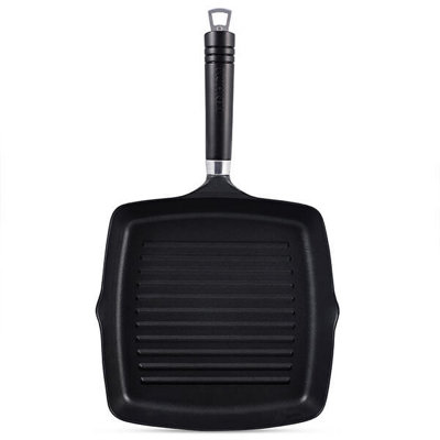 Ken Hom Excellence Grill Pan, Cast Aluminium, Black, 25 cm