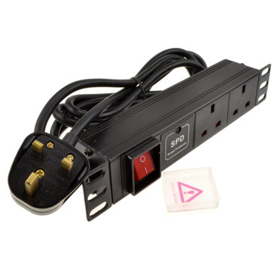 kenable 10 inch PDU UK Sockets 2 Way with UK Plug Power Distribution ...