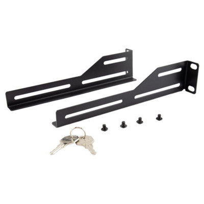kenable 19 Inch 2U Lockable Rack Mount Drawer with Rear Support Rails ...