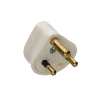kenable 2 Amp 3 Pin MINI Round Pin Industrial Unfused Small Mains Plug ...