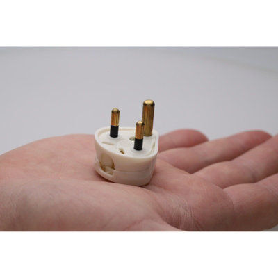 kenable 2 Amp 3 Pin MINI Round Pin Industrial Unfused Small Mains Plug ...