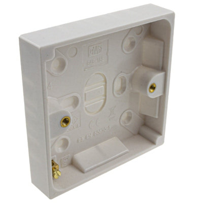 kenable (20 Pack) Surface Mount Back Box Pattress Box 1 Gang 16mm