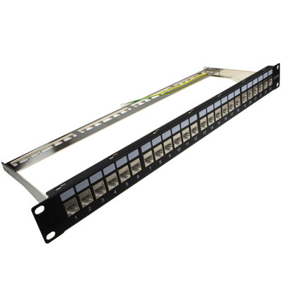 kenable 24 Port RJ45 CAT6A SHIELDED Through Keystone Coupler Patch ...