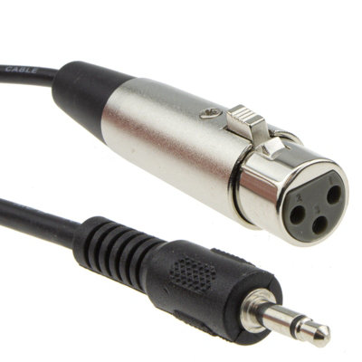 kenable 3.5mm Mono Jack (PC Laptop) to XLR Female (Mixer Speaker) Cable 3m