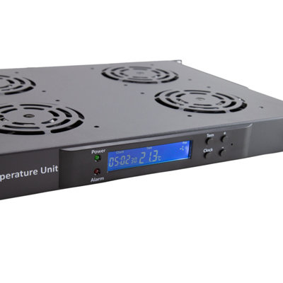 kenable 4 Way Digital Thermostatically Control LED Rack Mount Fan Tray ...