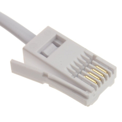 kenable 4 Wire BT Plug to RJ11 Crossover Telephone Cable 10m