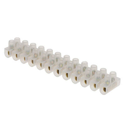 kenable 6A Terminal Block for Joining Cables Choc Block 12 Way Piece Strip