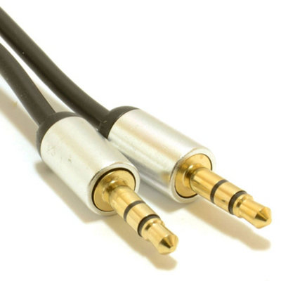 kenable Aluminium PRO 3.5mm Jack to Jack Stereo Audio Cable Lead GOLD 2m