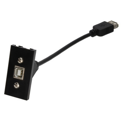 kenable Aura Euro Module USB 2.0 Printer B Type Female Panel Mount Fly ...