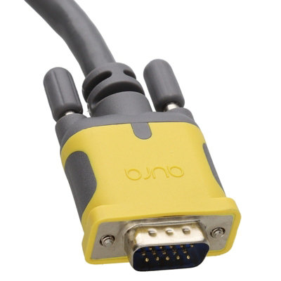 kenable Aura HQ SVGA 15 Pin Male Fully Shielded Robust PC Monitor Lead ...