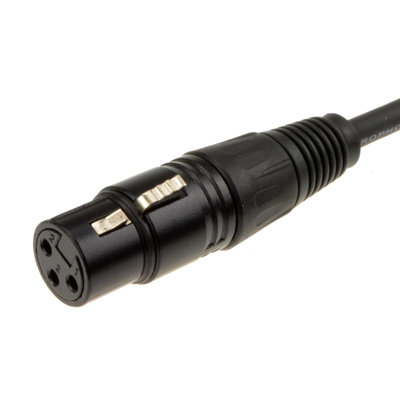 KENABLE BALANCED XLR MICROPHONE LEAD MALE TO FEMALE AUDIO CABLE BLACK 1.5M