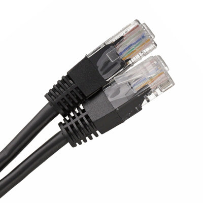 kenable Black Network Ethernet RJ45 Cat5E-CCA UTP PATCH 26AWG Cable Lead 3m