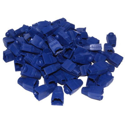 kenable Boot for RJ45 Ethernet Network Cables BLUE (100 Pack)